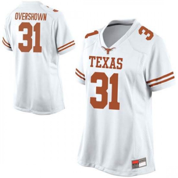 Womens University of Texas #31 DeMarvion Overshown Game Football Jersey White